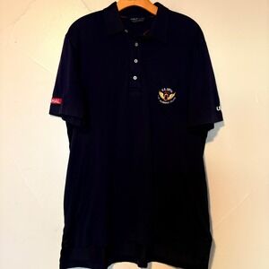 Ralph Lauren Polo Golf US Open 2012 Marshal Golf Shirt Navy Blue Mens L